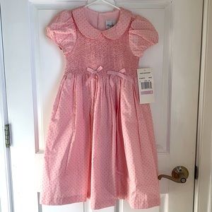 NWT Rare Editions smocked dress. Size 6.